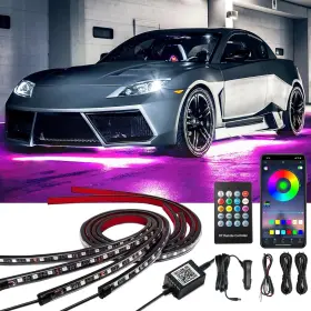 Yielinth 797564850850 Car Underglow Lights Exterior Led Strip With App And Rf Remote