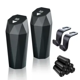 H1884a Yiovvom Car Trash Can With Lid Mini Essential Interior Accessories Leakproof Garbag