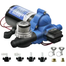 Wp33-12-04-50 Yixwzas 4.0gpm 50psi Rv Water Pump 12v Self-priming Diaphragm For Boats