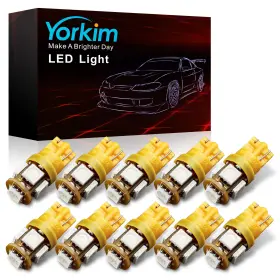 Yk3039 Yorkim 194 Led Bulbs White 6000k Super Bright 5th Generation T10 168
