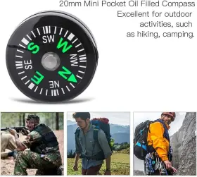 Gearg8b0ou3nza Yosoo Health Gear 12pcs Button Mini Pocket Paracord Bracelet Liquid Filled For Hiking Camping #2