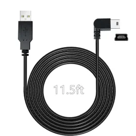122501 Yqmajim Charging Power Cable For Dash Cam 11.5 Ft Usb 2.0 To Mini