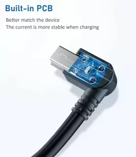 Yq-cdx-2 Yqmajim Gps Dash Cam Power Cable 10ft Mini Usb Pure Copper Thicker 90 Degree U #3