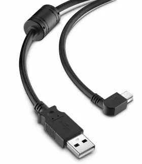 Yq-cdx-2 Yqmajim Gps Dash Cam Power Cable 10ft Mini Usb Pure Copper Thicker 90 Degree U