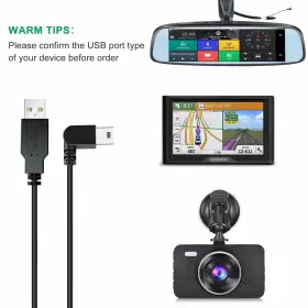 Yq122501 Yqmajim Charging Power Cable For Dash Cam 11.5 Ft Usb 2.0 To Mini Car Vehicle #2
