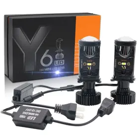 Ysy 761312144928 2pcs H4/9003/hb2 Led Headlight Bulbs With Mini Projector Lens Canbus Hi/l
