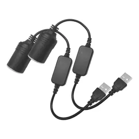Ytfrl-6389uc Ytfrl 2 Pcs Usb To Cigarette Lighter Socket 1 Ft 5v A Male 12v