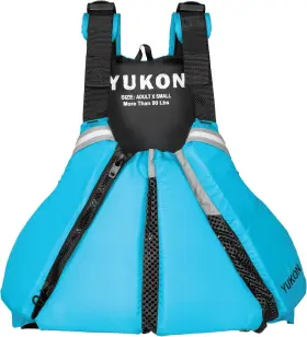 33007-04-b-tu Yukon Charlies Sport Paddle Life Vest Turquoise Small/medium
