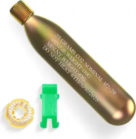 Yuziib 768834163611 24 Gram Co2 Cartridge For Life Vest 1pc Metal