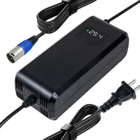 Yzpower 726312409637 29.4v 5a Lithium Battery Charger 3-pin Xlr Connector For Green Red