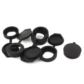 Zaplyte 680811551931 6 X Key Panel Rubber Cam Lock Dust Cover 35mm Out Dia Black