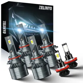 S-9005-9006-h11 Zelinyo High Beam Low Fit For Accord Sedan 2008 2009 2010 2011 2012 Fog Light Bu