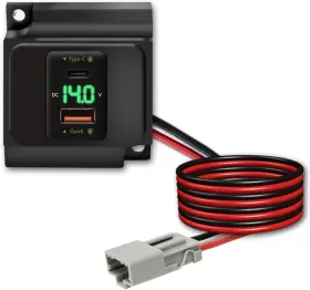Gj-crvcd-1 Zelvoro Clock Substitute With Voltmeter And Usb Fast Charger For 1997-2001 Honda Cr-v