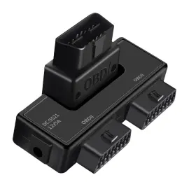 Zimisi-zms-195 Zimisi Obdii Splitter With Rotatable Male Port Full 16 Pin 1 To 2 Black