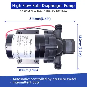 2088-422-144 Zixixvan 762704580850 Rv Pump 12v Dc 3.3gpm 3200 Water For Potable Use 1 #3