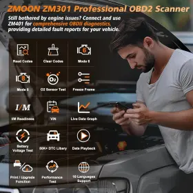 Zmoon 744759095077 Scanner Diagnostic Tool Car Code Reader Obdii/eobd Scan For Al #2