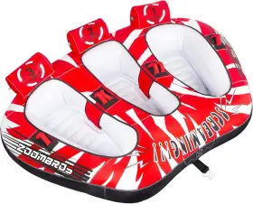 Red-3 Zoombros 795063207465 Towable Tubes For Boating 2 Person Water Boats To 3-person
