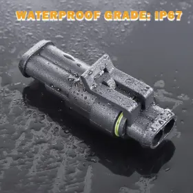 Zuoze 749689633177 10 Kit 2 Pin Connector 20-16 Awg Waterproof Electrical Automotive Wire #2