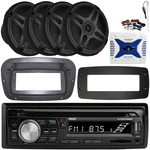 Pyle 1-DIN Boat Cd Stereo W/kit + Adapter, 4X 6.5" 600W Max Speakers, Amplifier. Fixed Price $457.99.