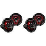 Jvc 6.5" Marine Speakers 4 Pack Rgb Led Coaxial Boat Black Grille Po.... Fixed Price $215.50.