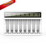 Powerowl 8 Bay Aaa Battery Charger With Lcd Display (usb Quick White. Fixed Price $15.32.
