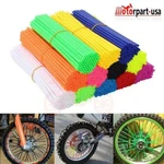 72 Pcs Motorcycle Dirt Bike Spoke Skins Covers Wraps Wheel Rim Guard Protector. Fixed Price $9.03.