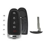 Autohaux Button Replacement Smart Key Fob 3.15"X1.57", Black, Silver Tone. Fixed Price $25.17.