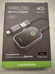 Luckymore Carplay Adapter Converts Wired To Wireless Dongle WL01-C Black. Fixed Price $35.99.