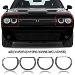 Carbon Fiber Headlight Bezel Trim Front Lamp Cover For Dodge Challenger 2015+. Fixed Price $25.42.