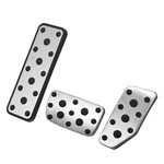 Autohaux 3PCS Foot Pedal Brake Gas 7.09"X2.40"X0.24", Silver Tone, Black. Fixed Price $37.04.