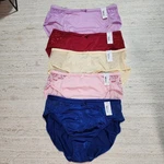 Ambrielle Hi-leg Brief Panties 5 Pack L/7 Multicolor Lace Stretch Bow Accent. Fixed Price $24.00.