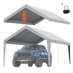 Vevor Carport Replacement Canopy Shelter Tent 12X20FT Grey Not Include Frame. Fixed Price $62.00.