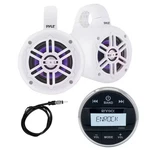 Enrock Gauge Style Wireless Am/fm Receiver, 2X 4" 300W Led Boat Speaker, Antenna. Fixed Price $234.99.