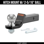Curt Hitch Mount, 2-5/16 Ball, Receiver, 7.5K Lbs, Inch Drop. Fixed Price $65.99.