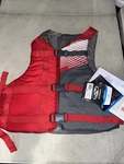 Oversized Adult Stohlquist Buoyancy Aid Red Life Jacket With Defects. Fixed Price $24.99.