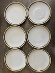 Noritake The Crete Nippon Saucers Set Of 6 Gold Greek Key Border Vintage China. Fixed Price $29.99.