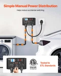 Vevor Manual Charging Switch, Nema 14-30P To 14-30R & 14-50R, Splitter. Fixed Price $115.40.