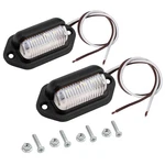 Justech 2PCS 4LED License Plate Light, Waterproof 12V 24V Tag Black. Fixed Price $16.02.