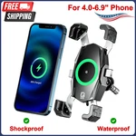 Kewig Motorcycle Fork Stem Phone Mount With Qi 15W Wireless Charger & Usb 20W. Fixed Price $53.98.