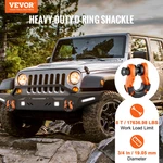 Vevor 3/4" D-ring Shackle, 2 Pack Alloy Steel Shackles 66139 Lbs (30 Ton) Break. Fixed Price $28.70.
