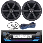 Jvc Bluetooth Cd Player Marine Receiver, 2X 6.5" 100W Speakers W/ Wire, Antenna. Fixed Price $308.00.