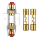 4-8 Gauge Awg Inline Amp Holder With Agu Fuses For Car Audio Alar.... Fixed Price $17.09.