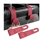 Swphrt 2PCS Car Seat Headrest Hook, Multifunctional Leather Back Red. Fixed Price $10.69.