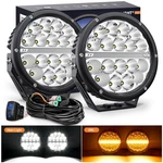 Nilight Led Offroad Driving Lights With Amber Drl 2PCS 7 Inch Round 90W IP68 .... Fixed Price $257.31.