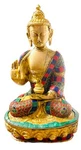 Qt Shopping Buddha Statue Stone Setting Brass, Blessing Tibetan 11. Fixed Price $294.99.