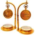 Anniversary Table Clock Compass Romantic Vintage Lovers Decor For Him Her .... Fixed Price $86.38.