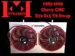 Ff Dynamics Extreme Electric Twin Cooling Fan System: S10 S15 Chevy V8 Swap Gmc. Fixed Price $244.99.