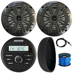 Kicker Marine Gauge Receiver, Cover, 2X 6.5" 195W Speaker, Grille, Antenna, Wire. Fixed Price $339.95.
