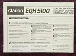 Clarion EQ5100 Oem Owners Guide * Fold-out Pages In English, French & Spanish. Fixed Price $19.90.