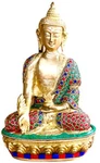 Qt Medicine Buddha Brass Statue Stone Finish 9 Idol For Peace Meditation. Fixed Price $184.99.